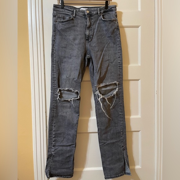 FULL LENGTH | HIGH RISE JEANS | GRAY - Picture 2 of 6